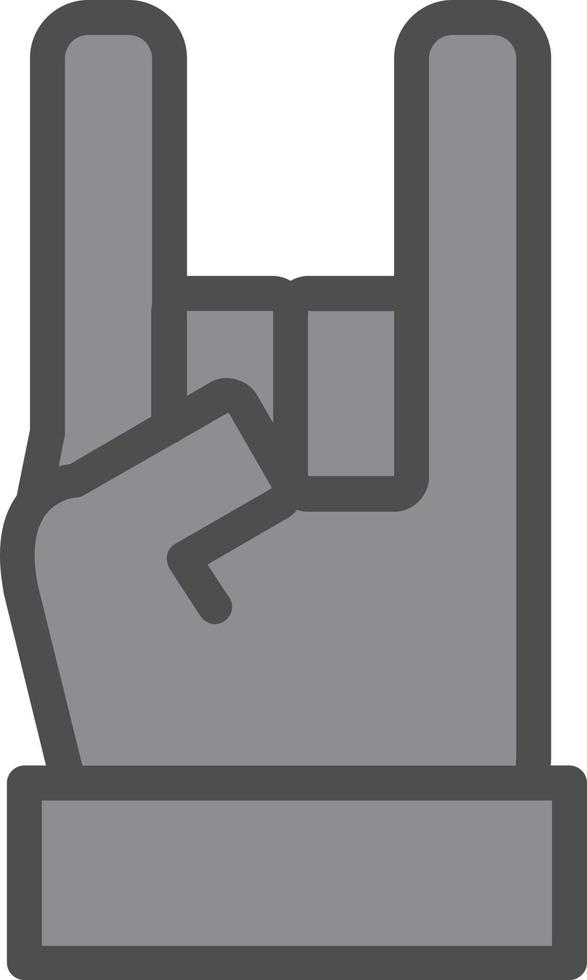 Hand Rock Vector Icon Design