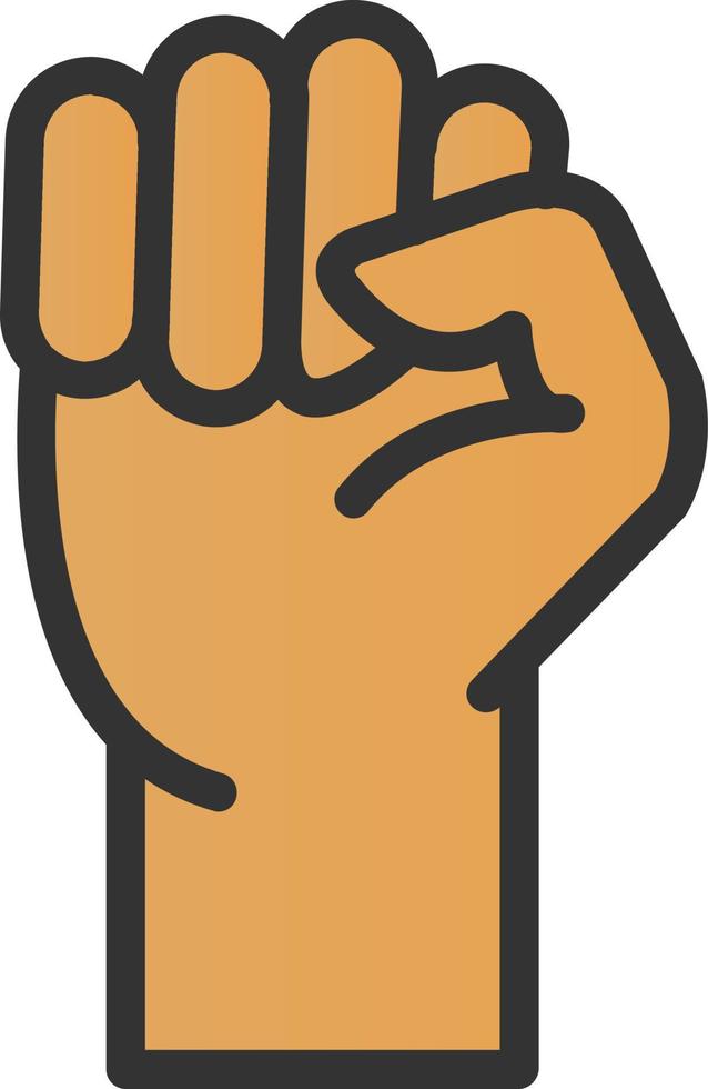 Fist Raised Vector Icon Design