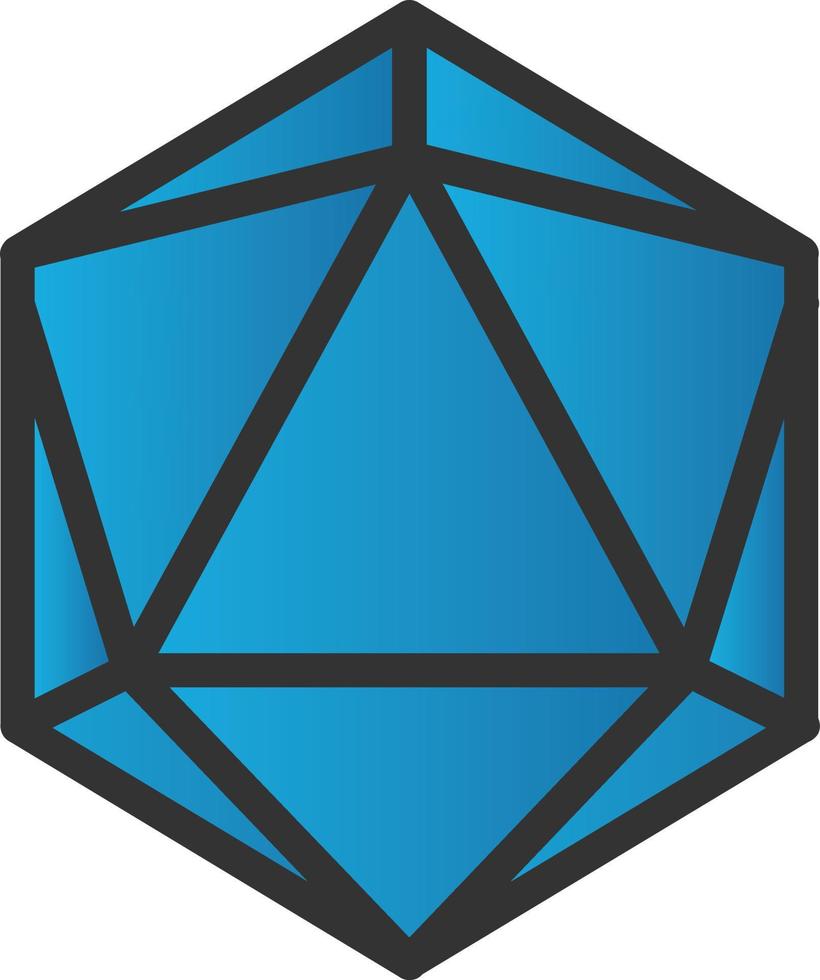 Dice D20 Vector Icon Design