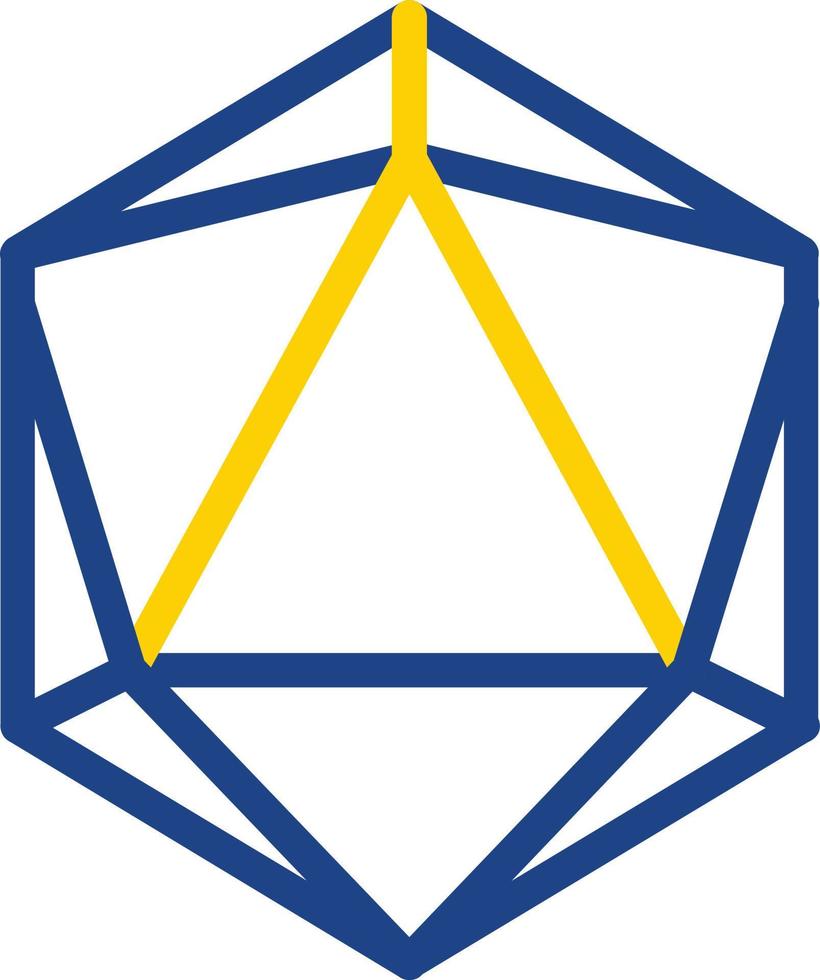 diseño de icono de vector de dados d20