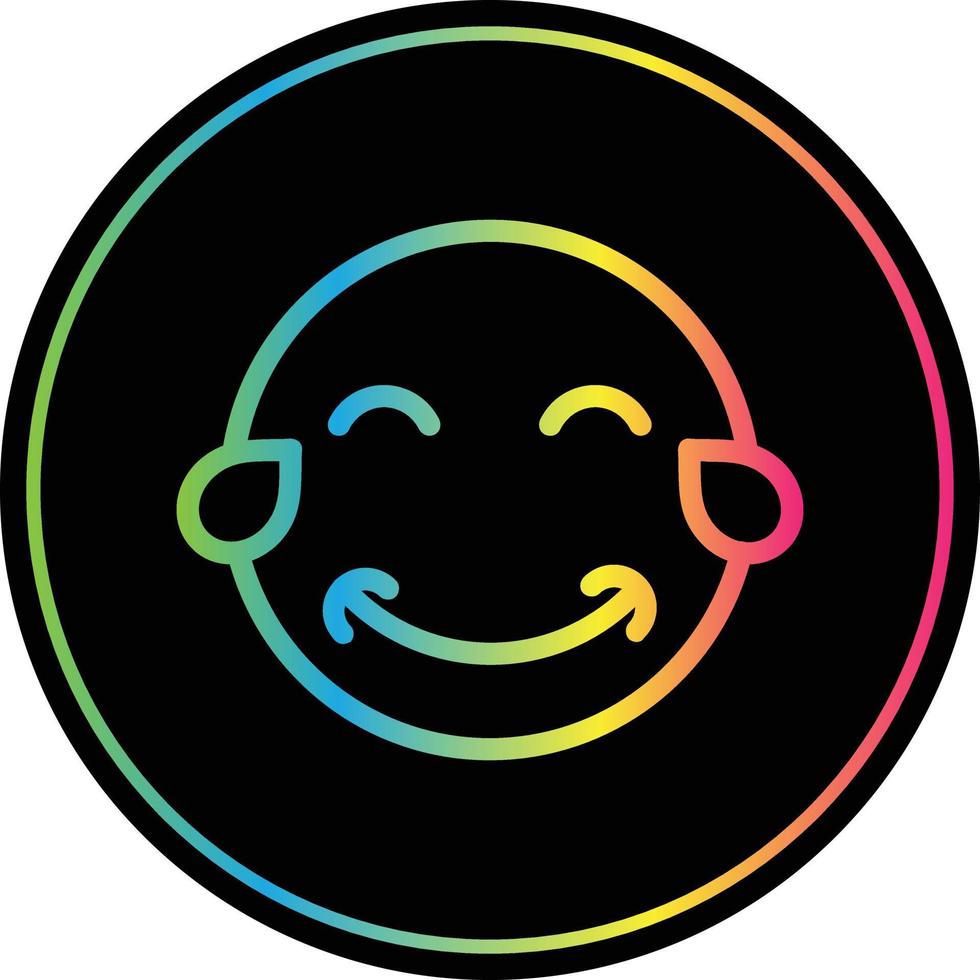 diseño de icono de vector de lágrimas de sonrisa