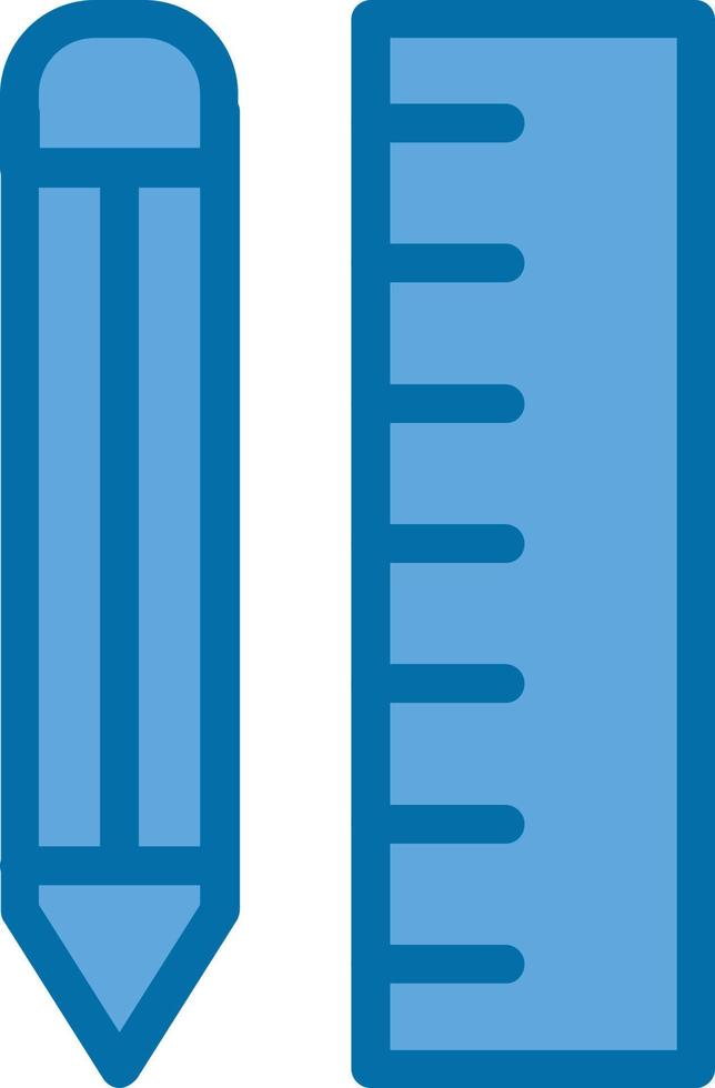 Pencil Ruler Vector Icon Design