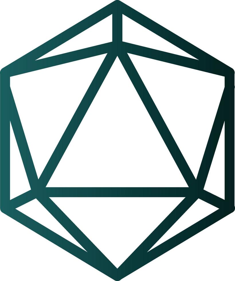 Dice D20 Vector Icon Design