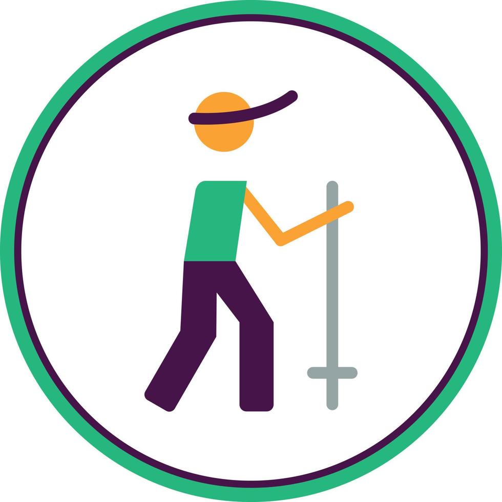 Hiking Vector Icon Design