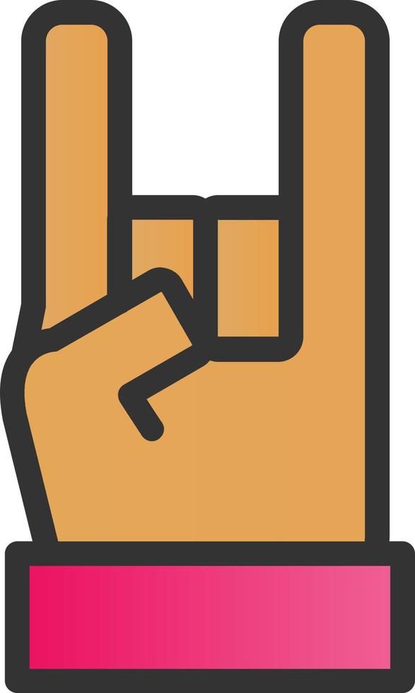 Hand Rock Vector Icon Design