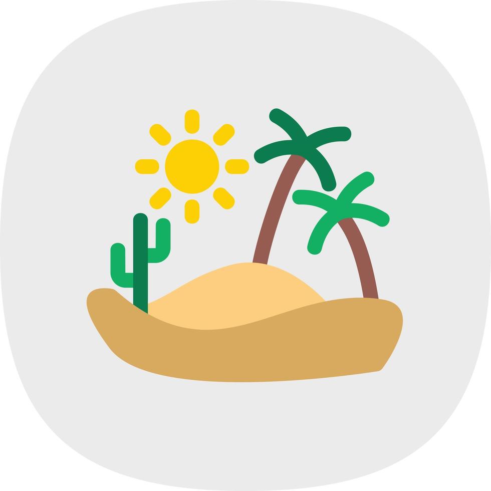 Desert Resort Filled Icon vector