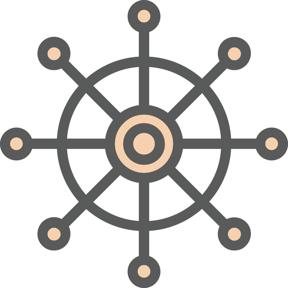 Dharmachakra Vector Icon Design
