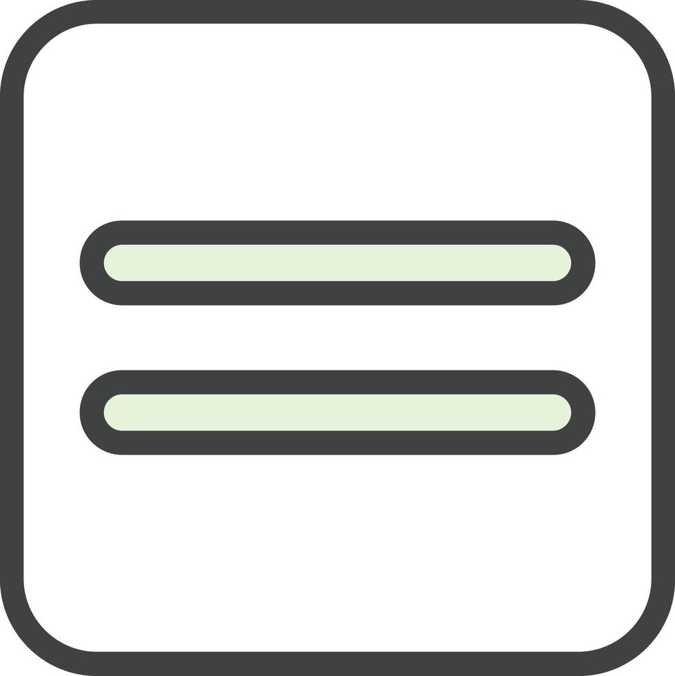 Equals Vector Icon Design