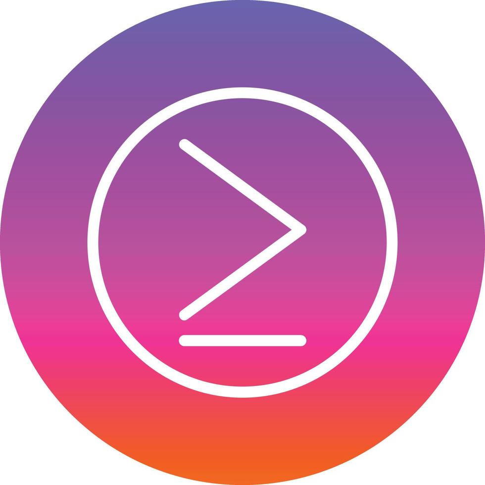 Greater Than Vector Icon Design