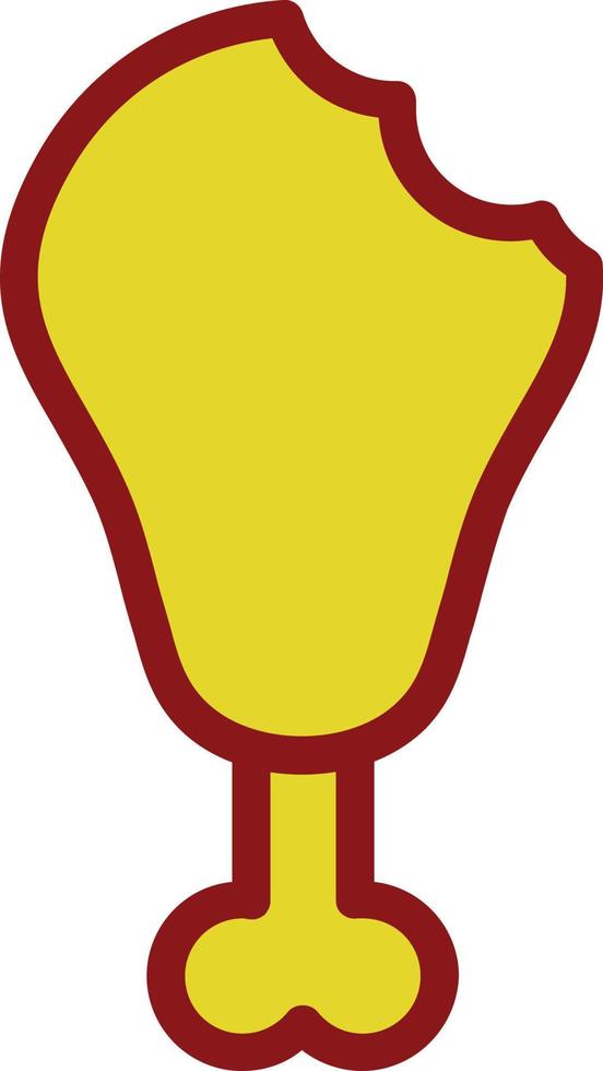 Drumstick Bite Vector Icon Design