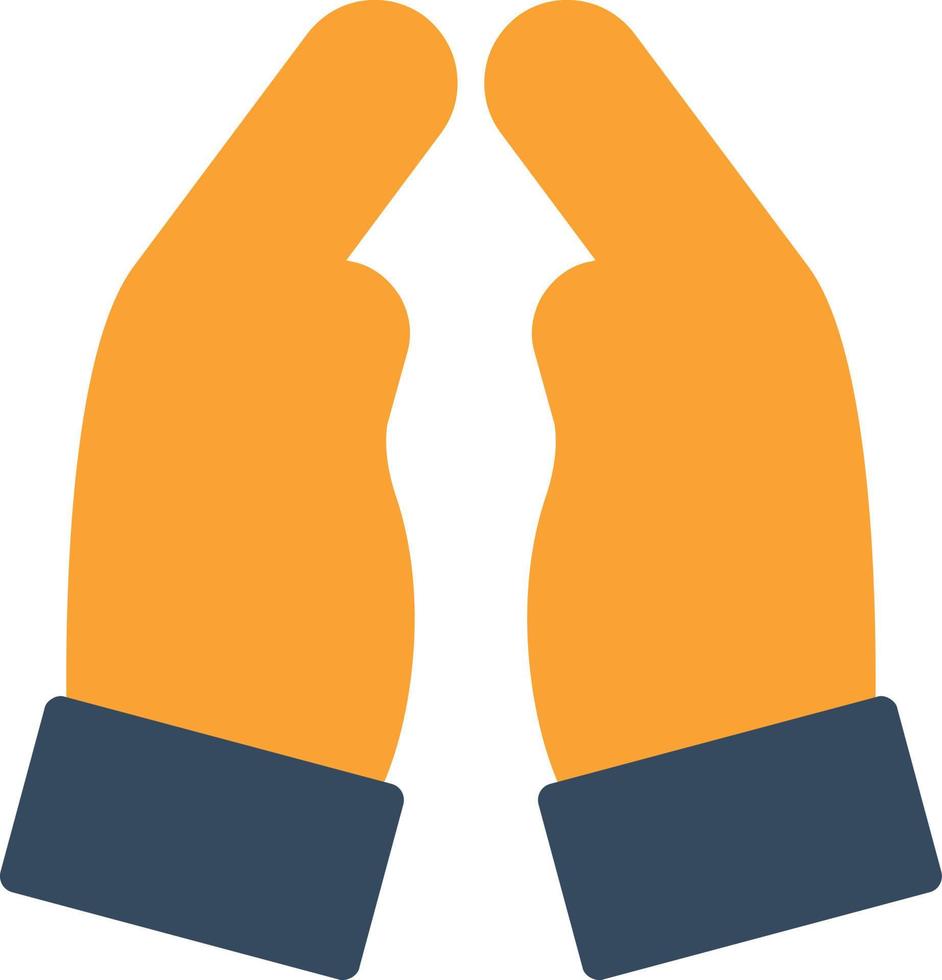 Praying Hands Vector Icon Design