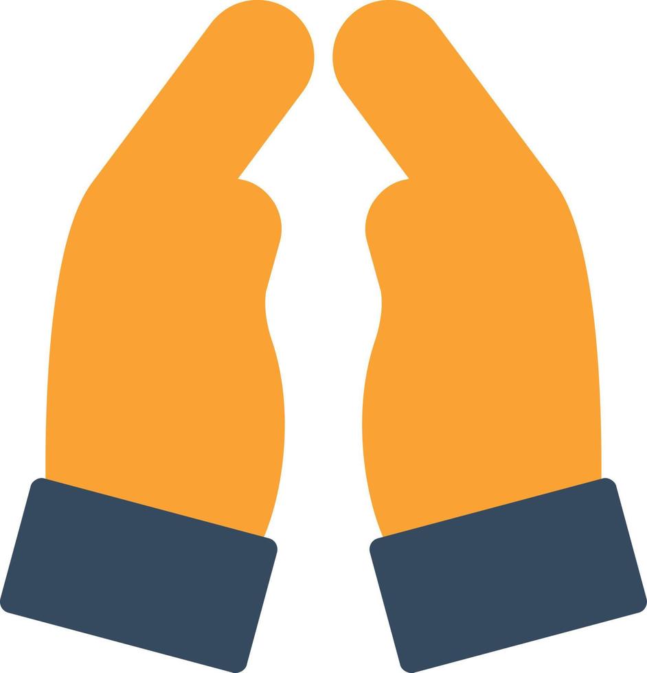 Praying Hands Vector Icon Design