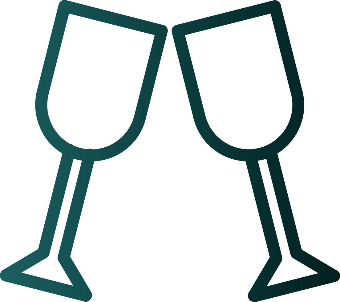 Glass Cheers Vector Icon Design