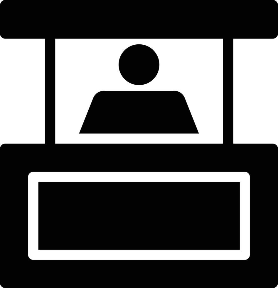 Person Booth Vector Icon Design