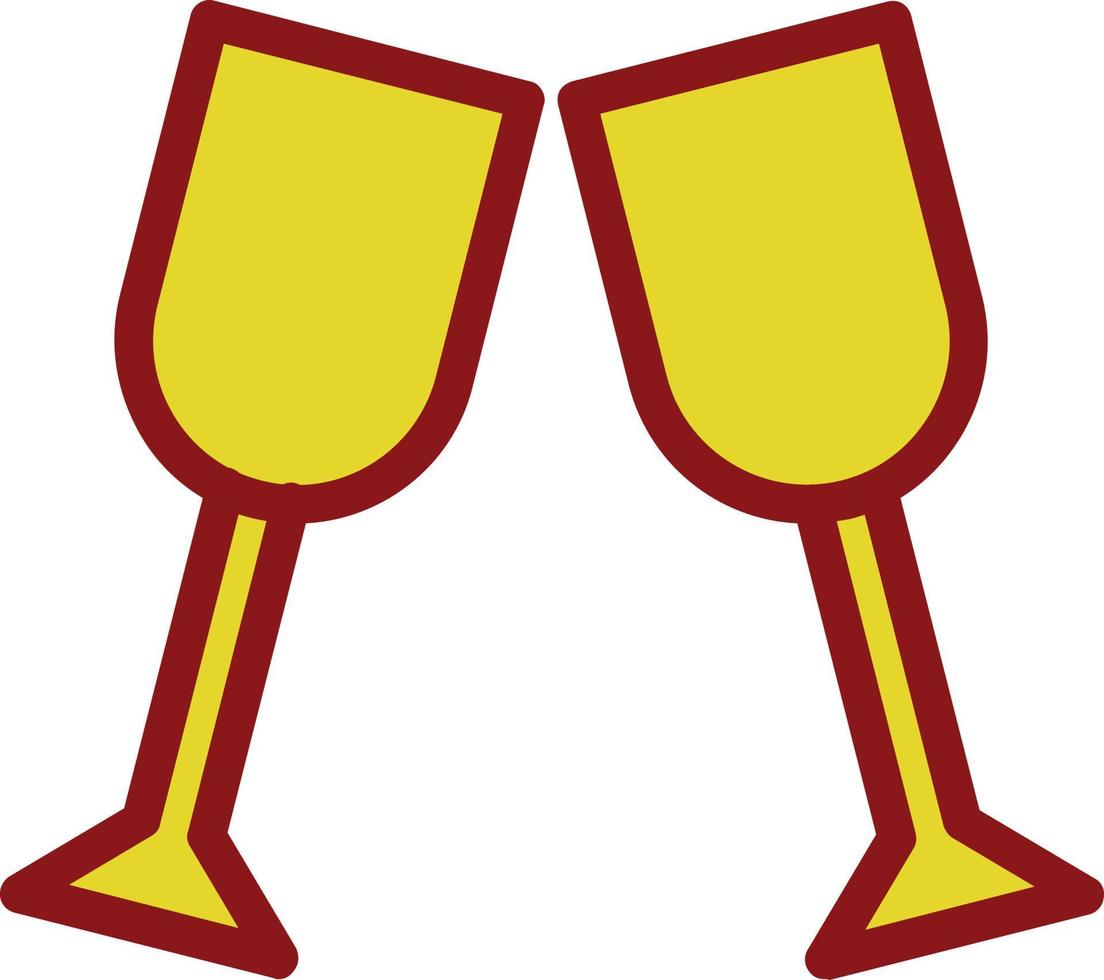 Glass Cheers Vector Icon Design