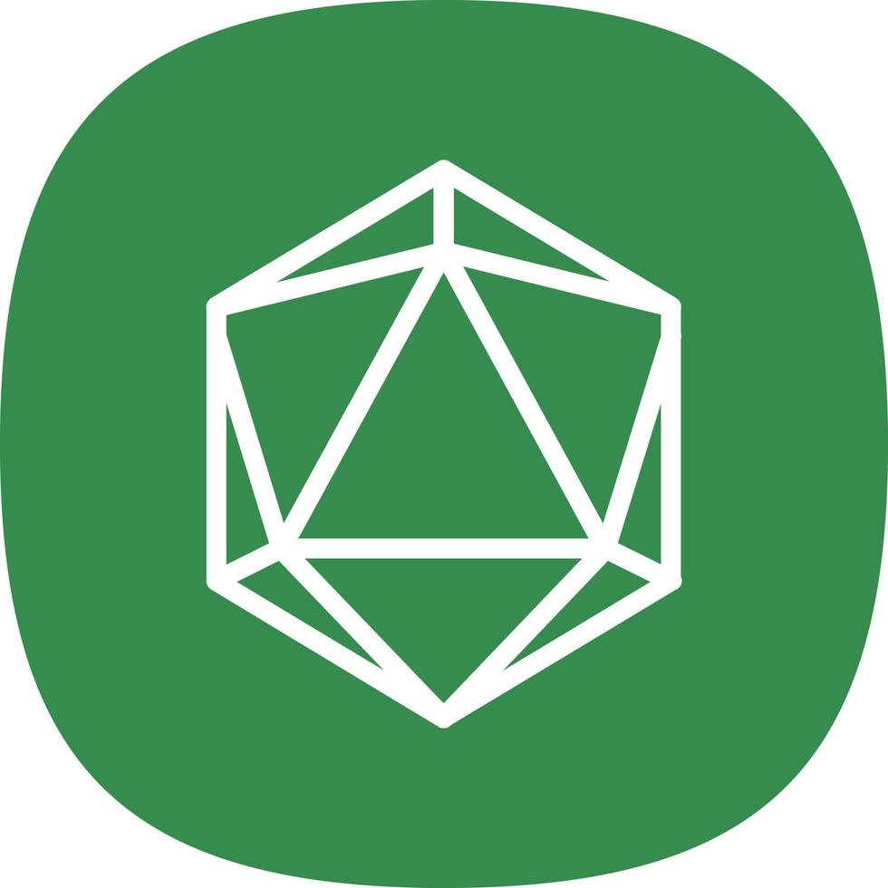 Dice D20 Vector Icon Design