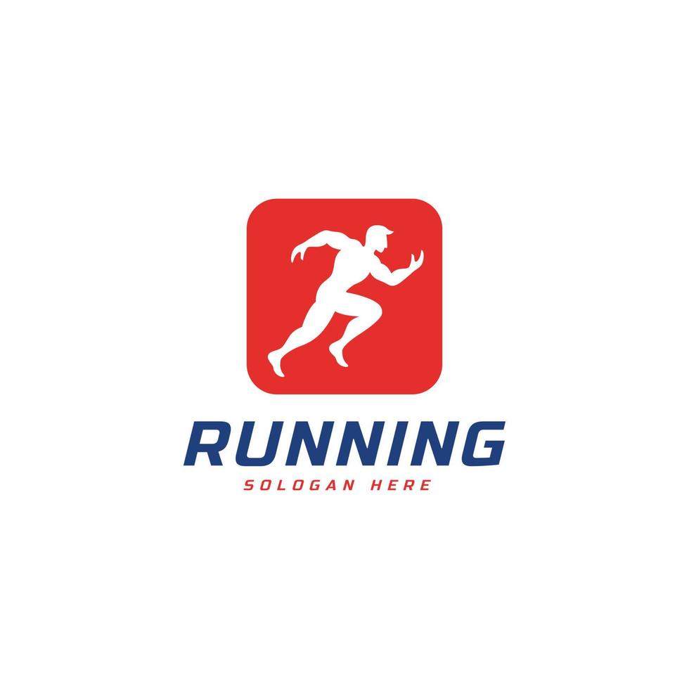 Running club logo template, Marathon tournament logptype, Sport team identity. Fitness, athlete training for life symbol, Creative lettering logo design. vector