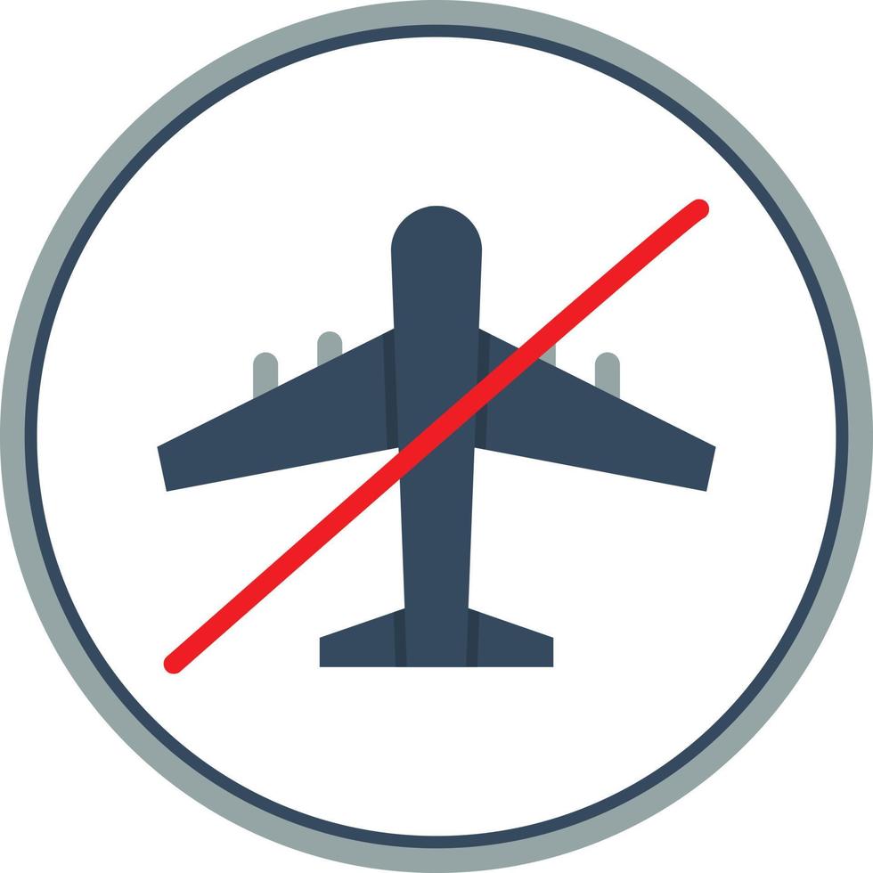 Plane Slash Vector Icon Design