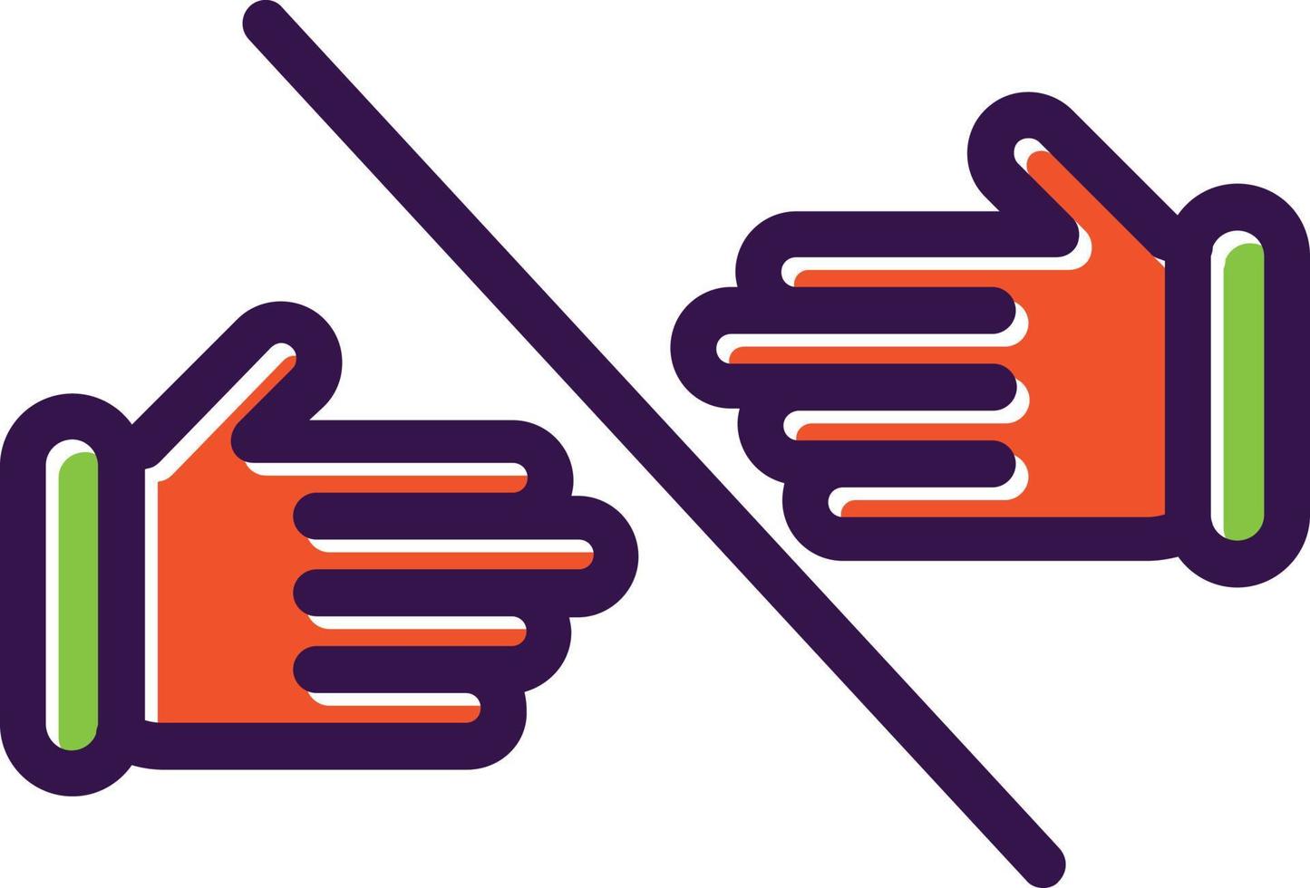 Handshake Slash Vector Icon Design