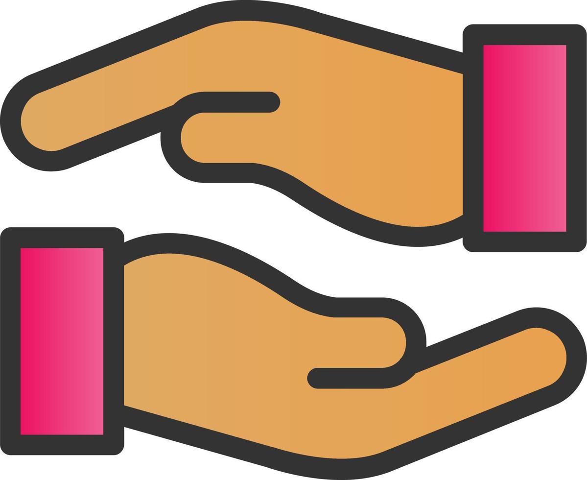 Hands Helping Vector Icon Design