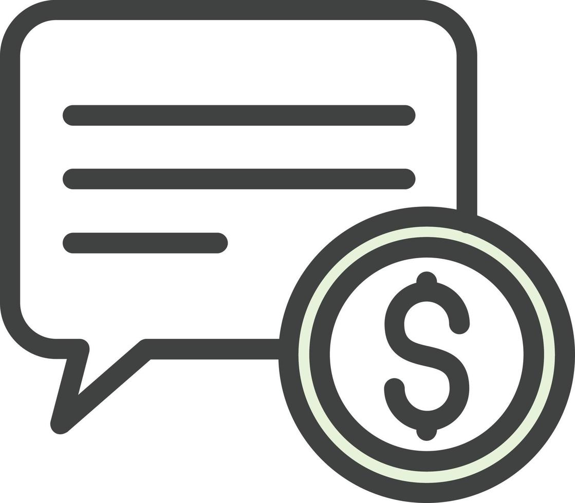 Comment Dollar Vector Icon Design