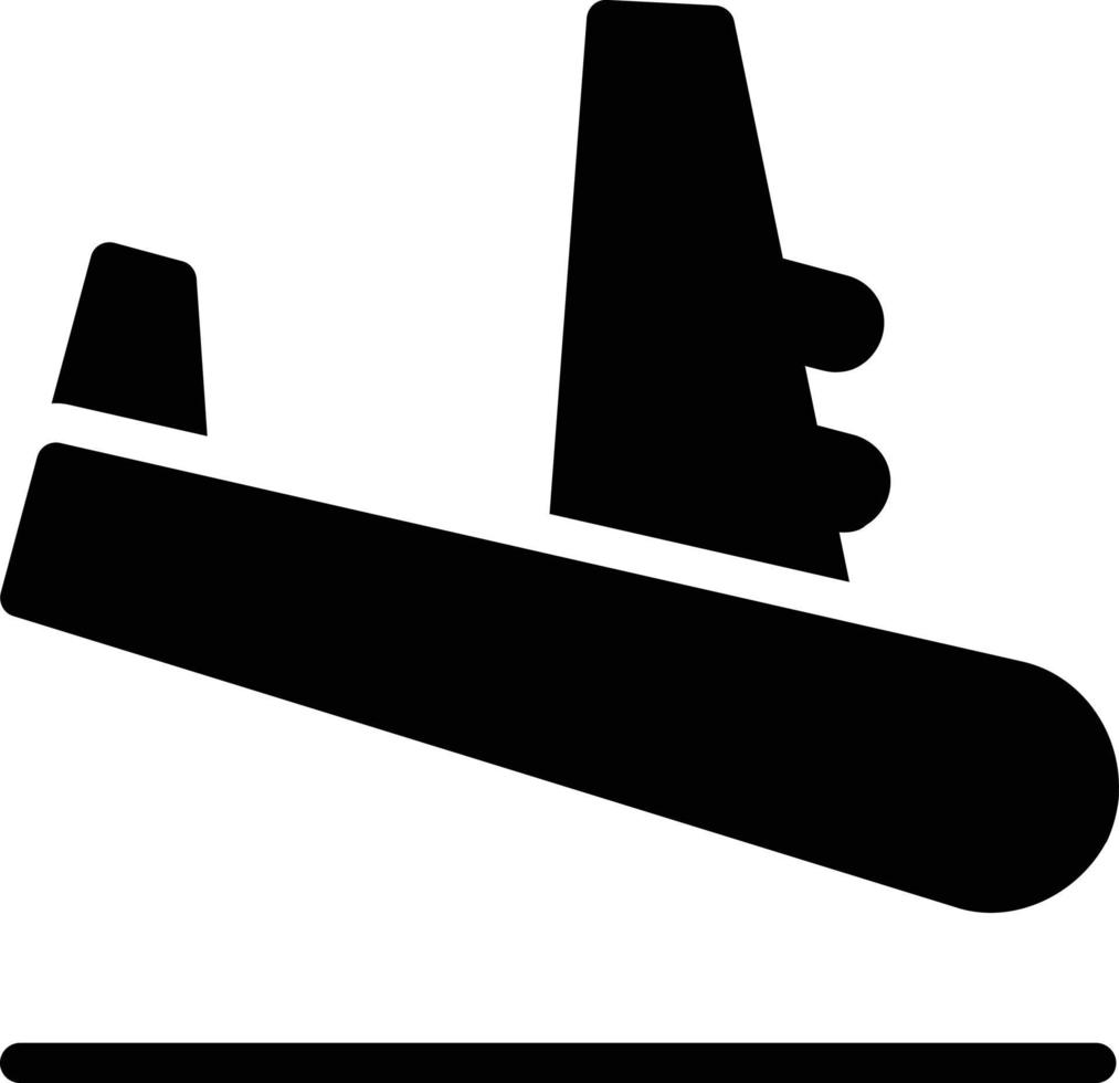 diseño de icono de vector de llegada de avión