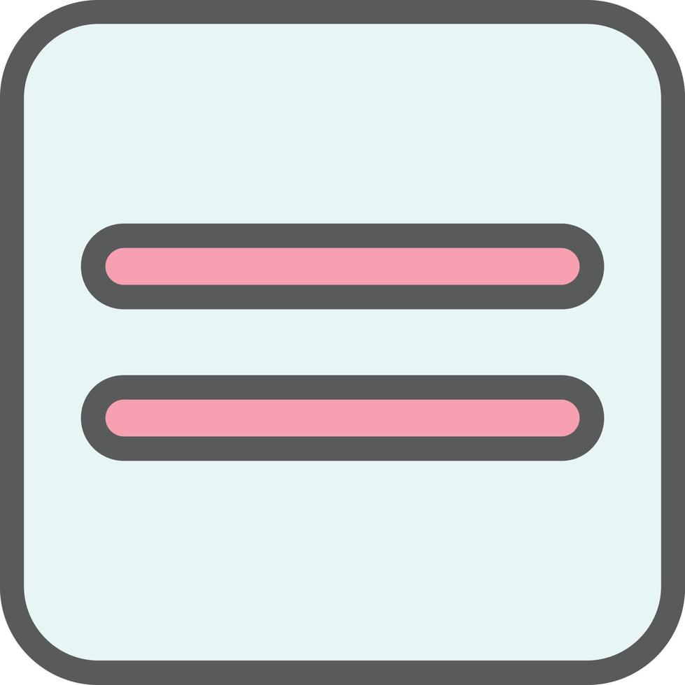 Equals Vector Icon Design
