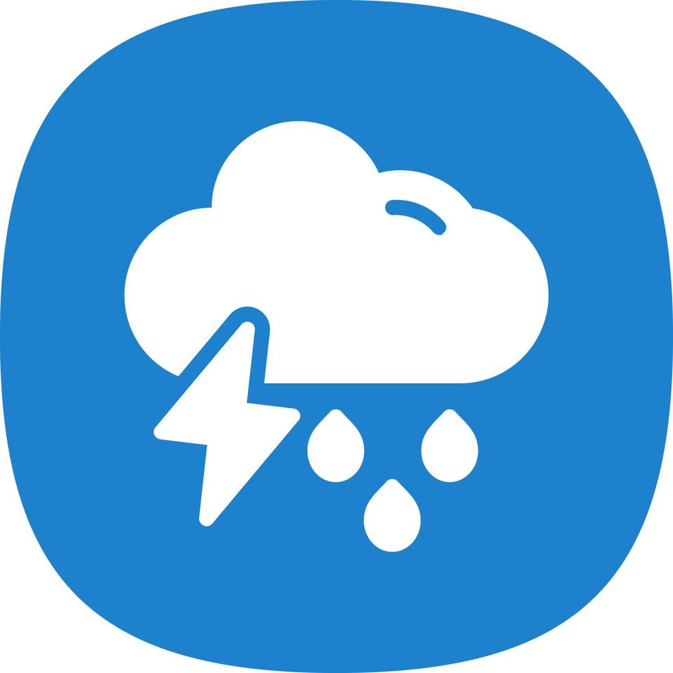 Cloud Showers Heavy Vector Icon Design