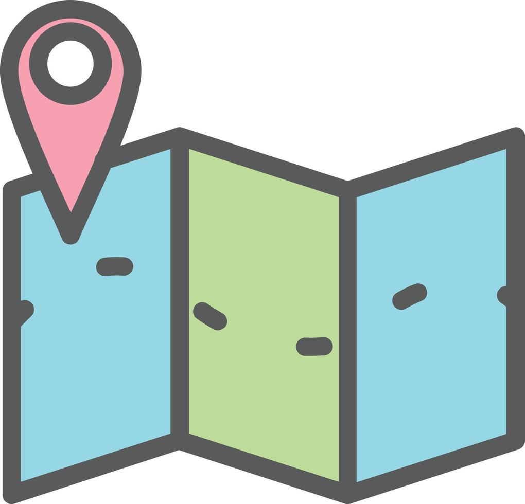 Map Marked Vector Icon Design