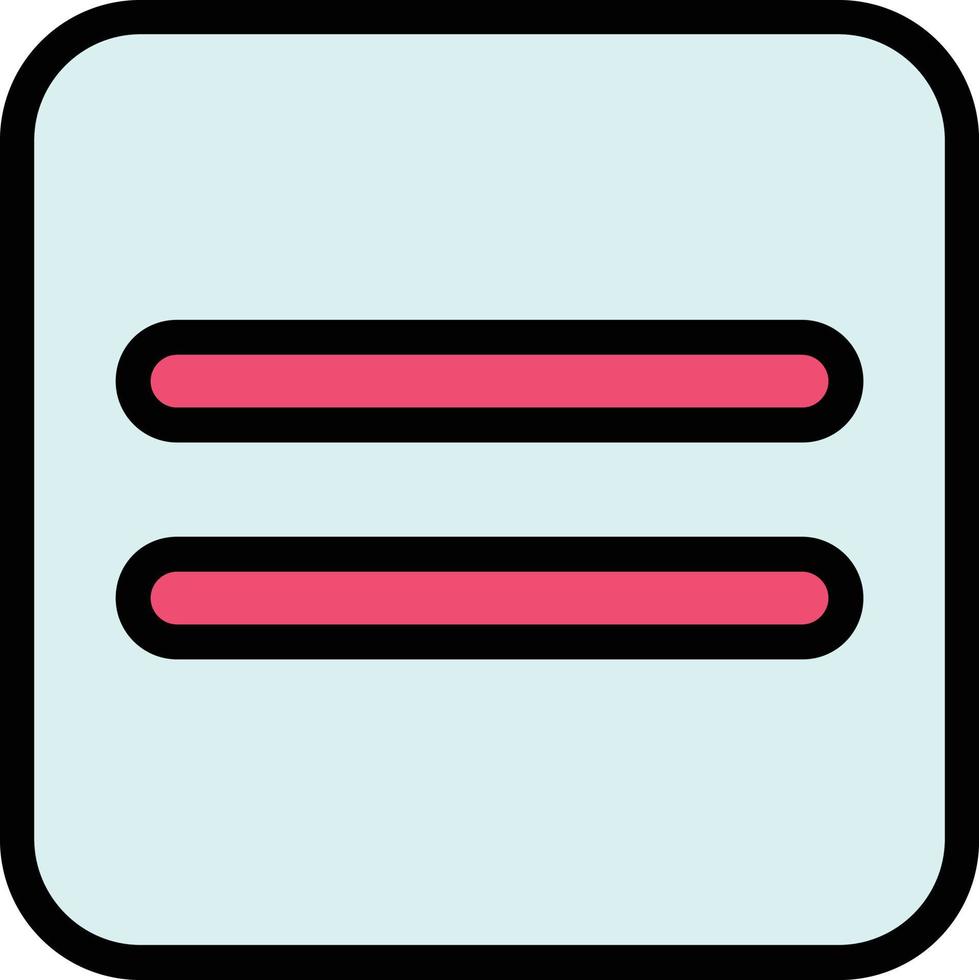 Equals Vector Icon Design