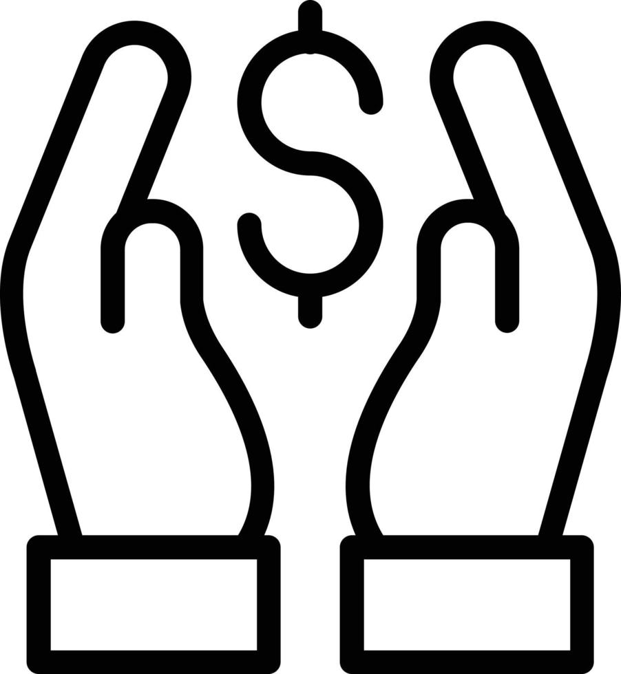 Hand Holding Usd Vector Icon Design