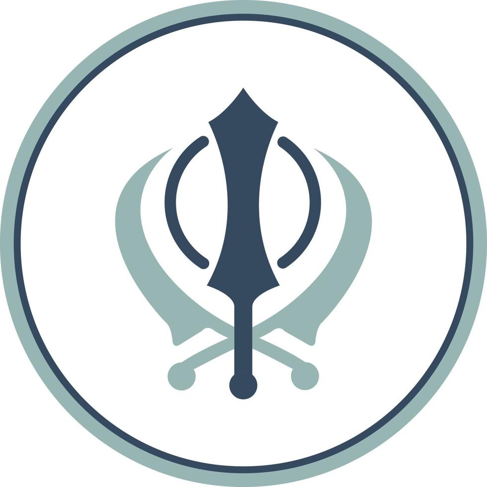 Khanda Vector Icon Design