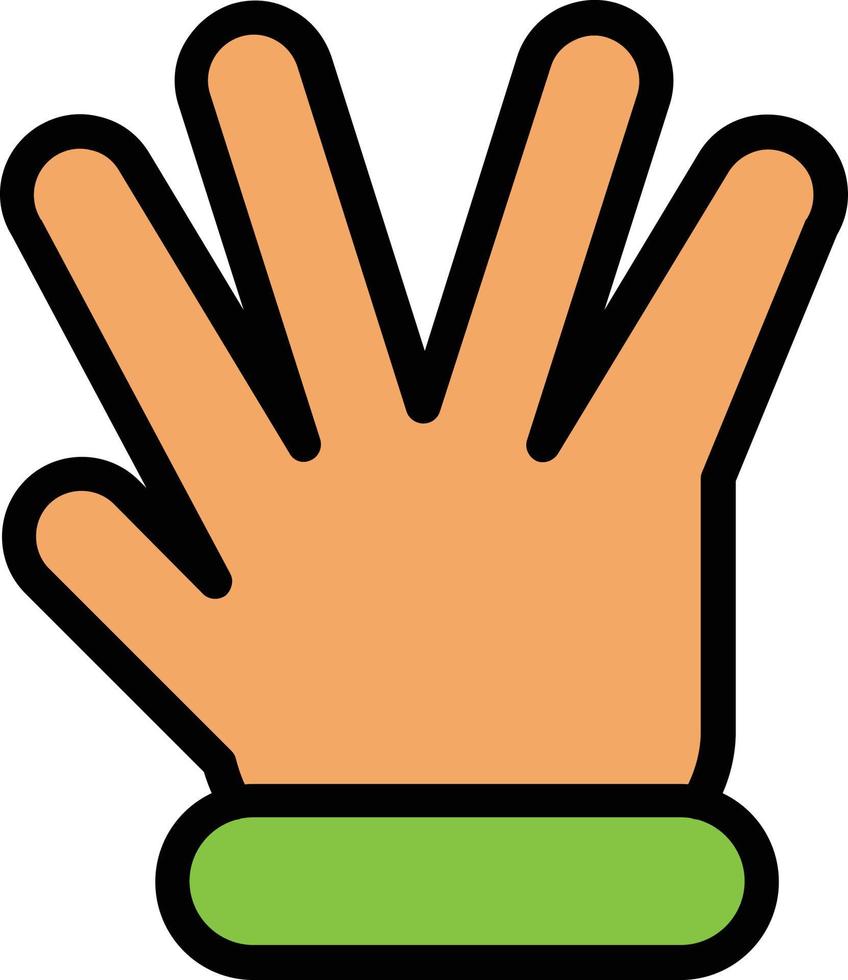 Hand Spock Vector Icon Design