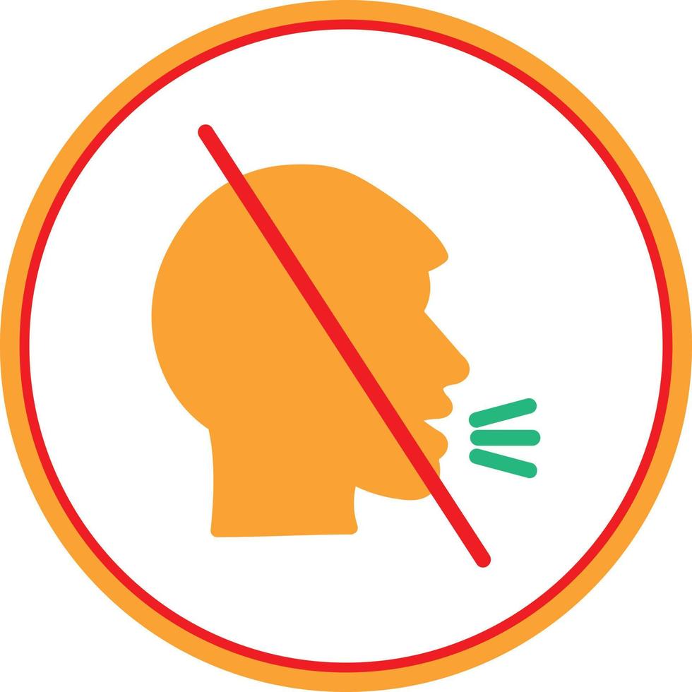 Head Side Cough Slash Vector Icon Design