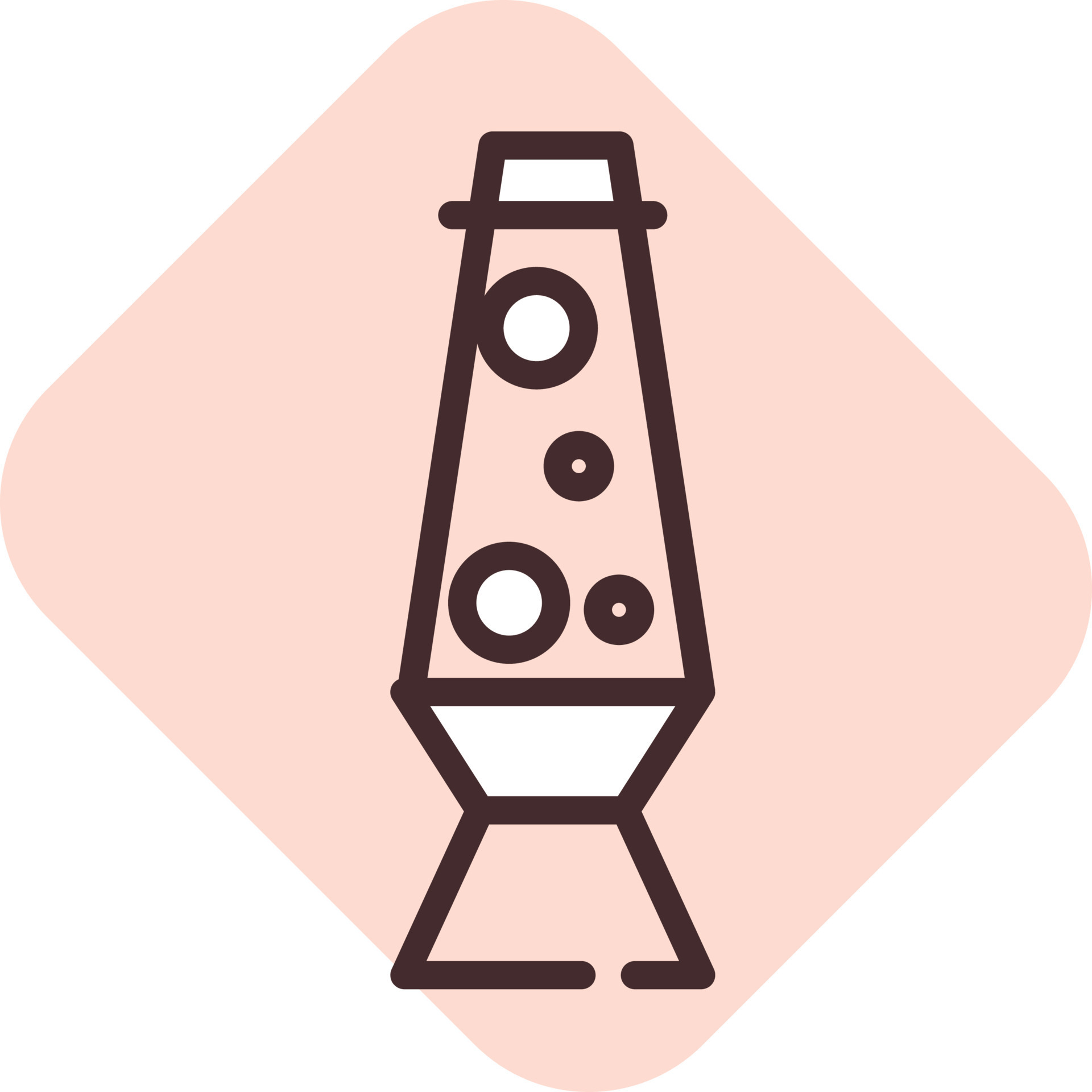 Light lava lamp, icon, vector on white background. 14971052 Vector Art