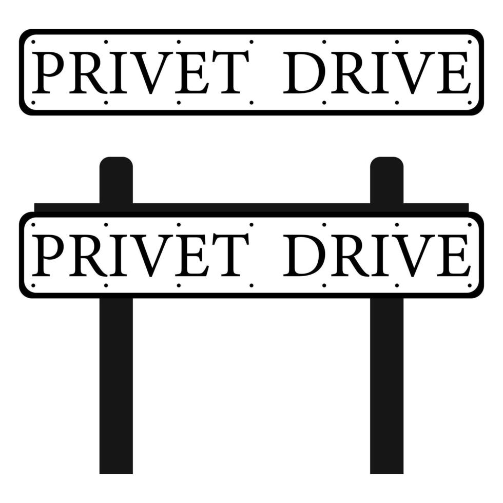 Privet Drive road sign. Vector illustration