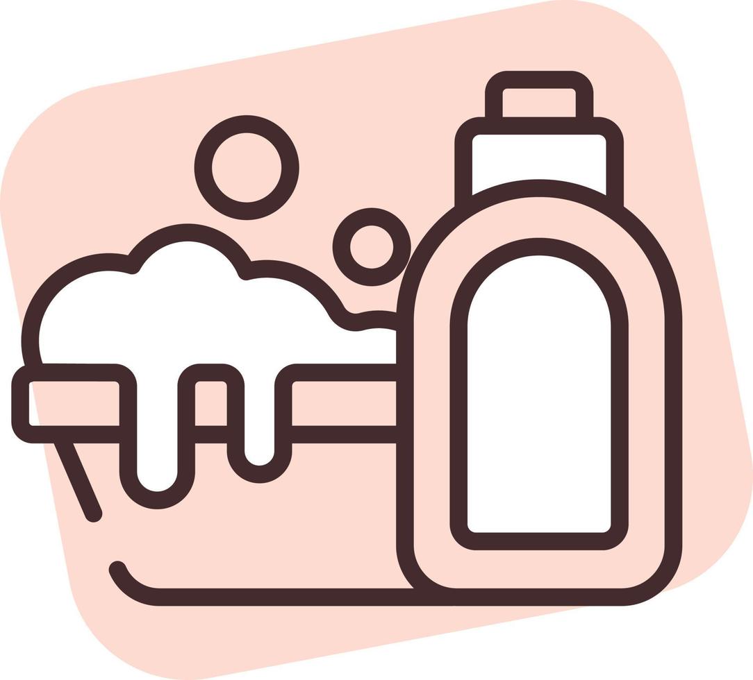 Cleaning laundry, icon, vector on white background.