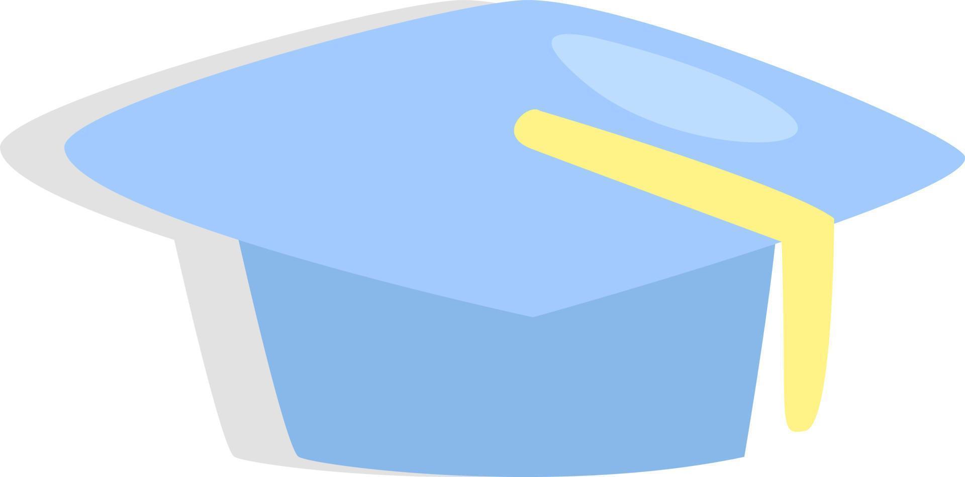 School hat, icon, vector on white background.