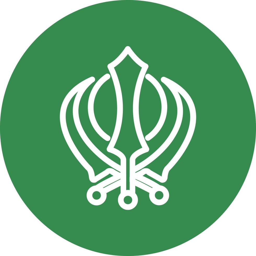 Khanda Vector Icon Design