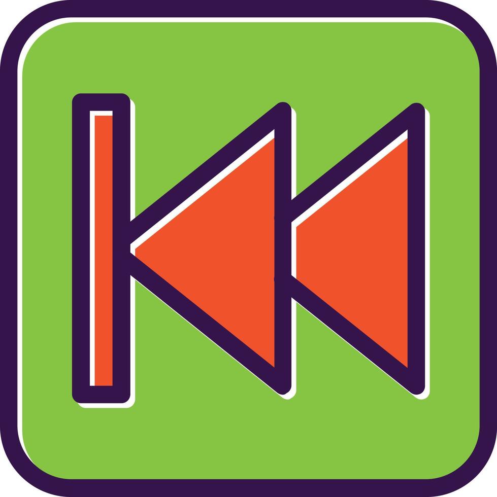 Fast Backward Vector Icon Design