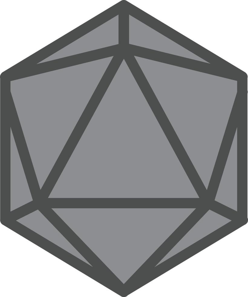 Dice D20 Vector Icon Design