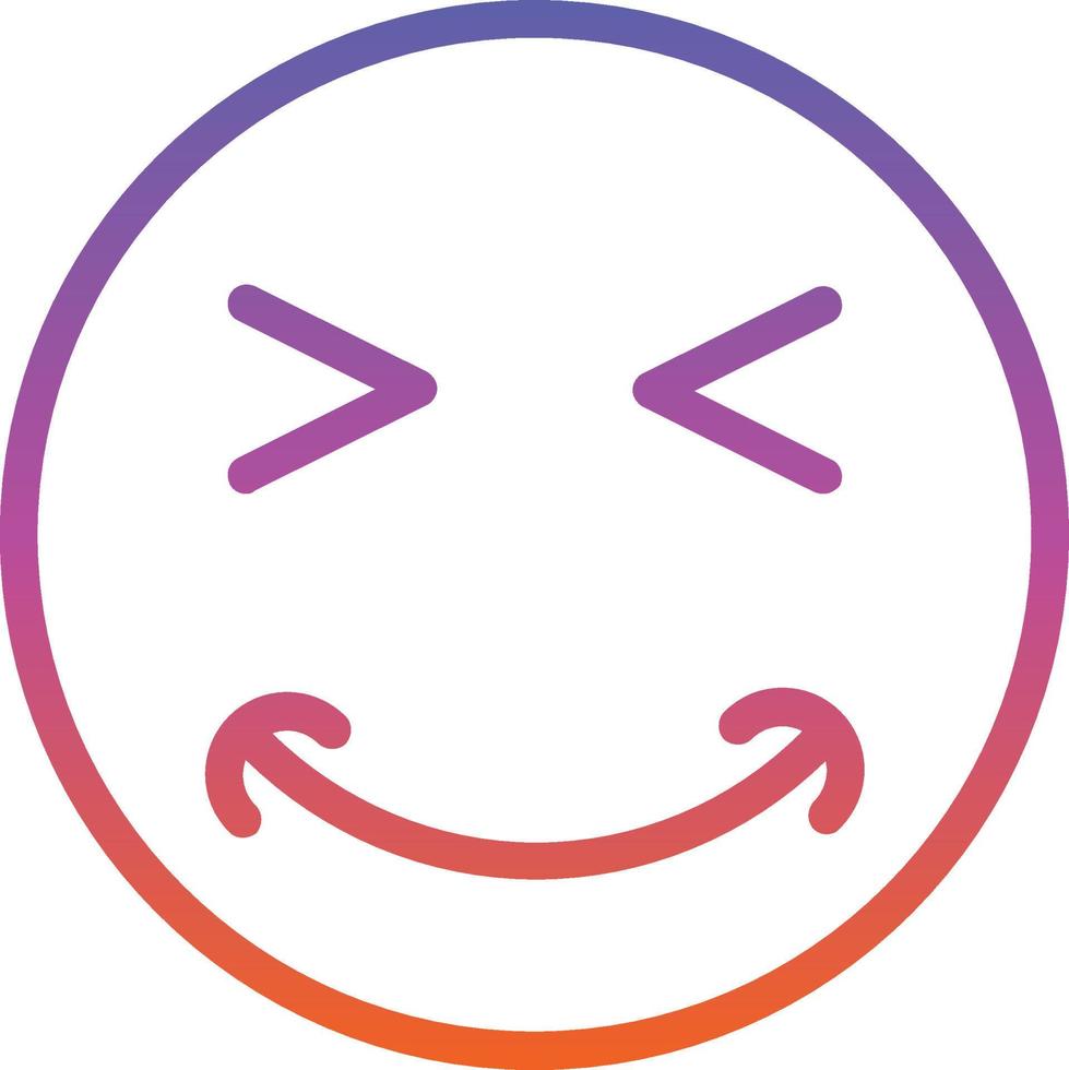 diseño de icono de vector de estrabismo de sonrisa