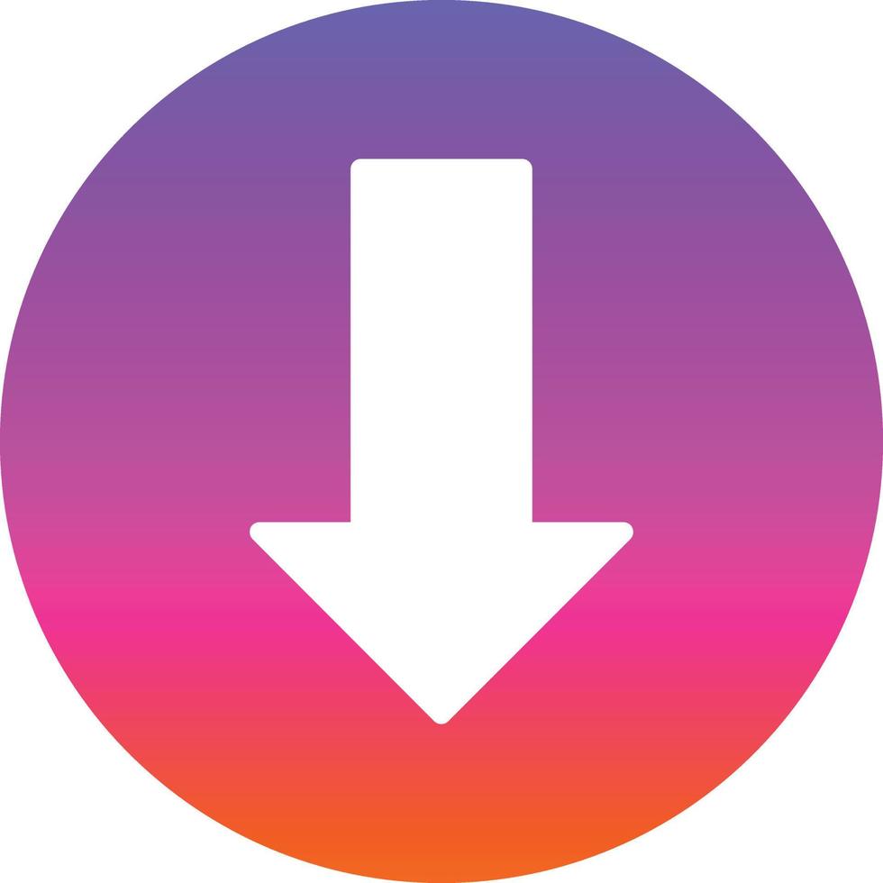 Long Arrow Alt Down Vector Icon Design