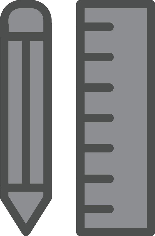 Pencil Ruler Vector Icon Design