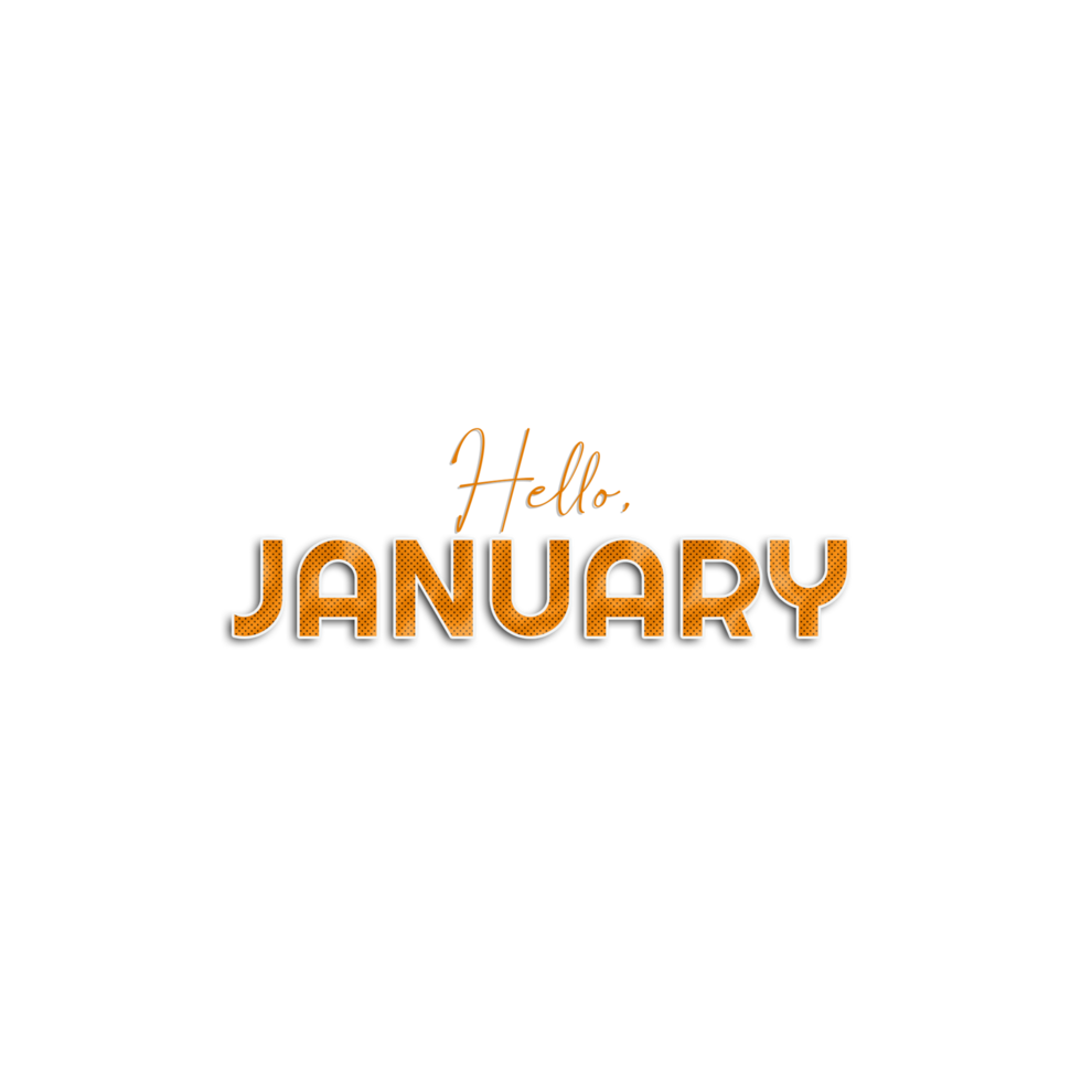 Hello Month of January png