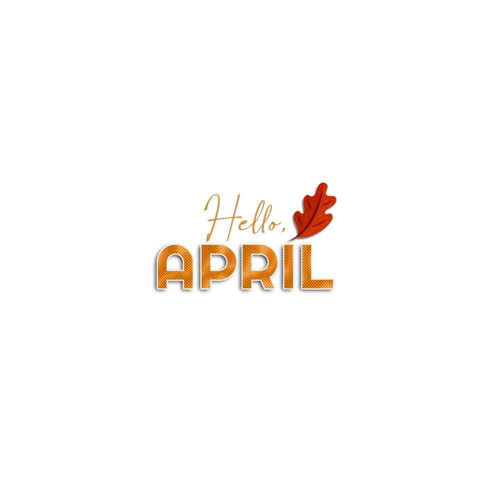 Hello Month of April png