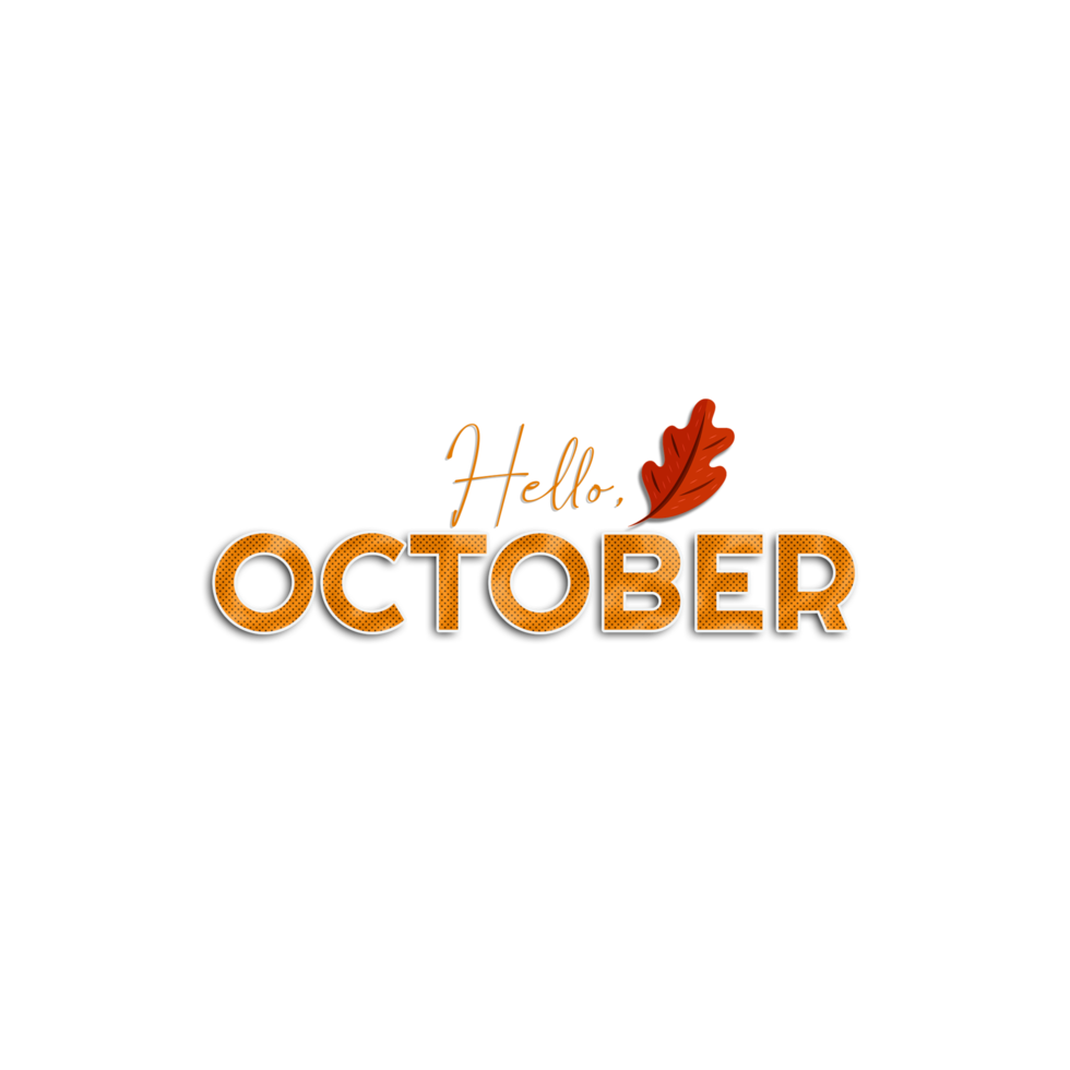 Hello Month of October png