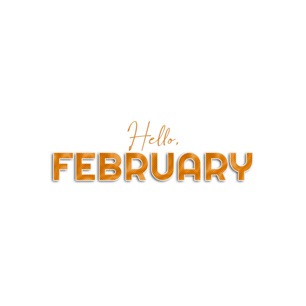 Hello Month of February png