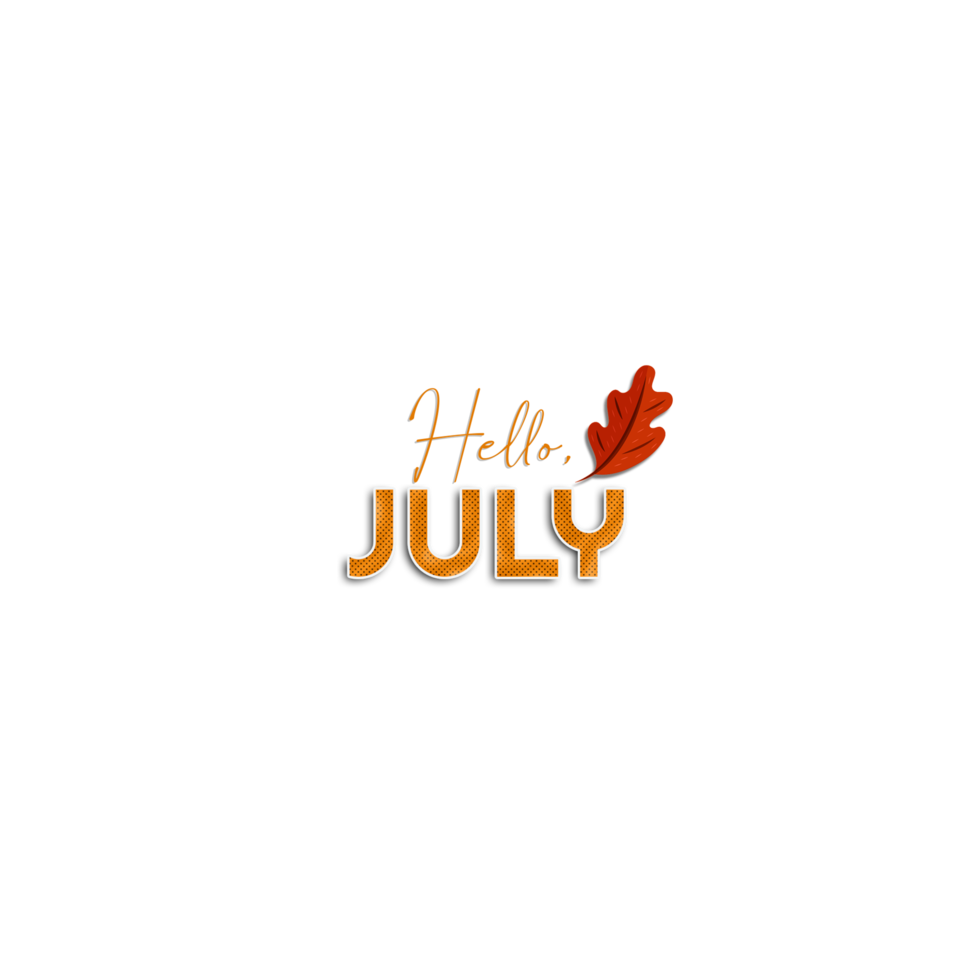 Hello Month of July png