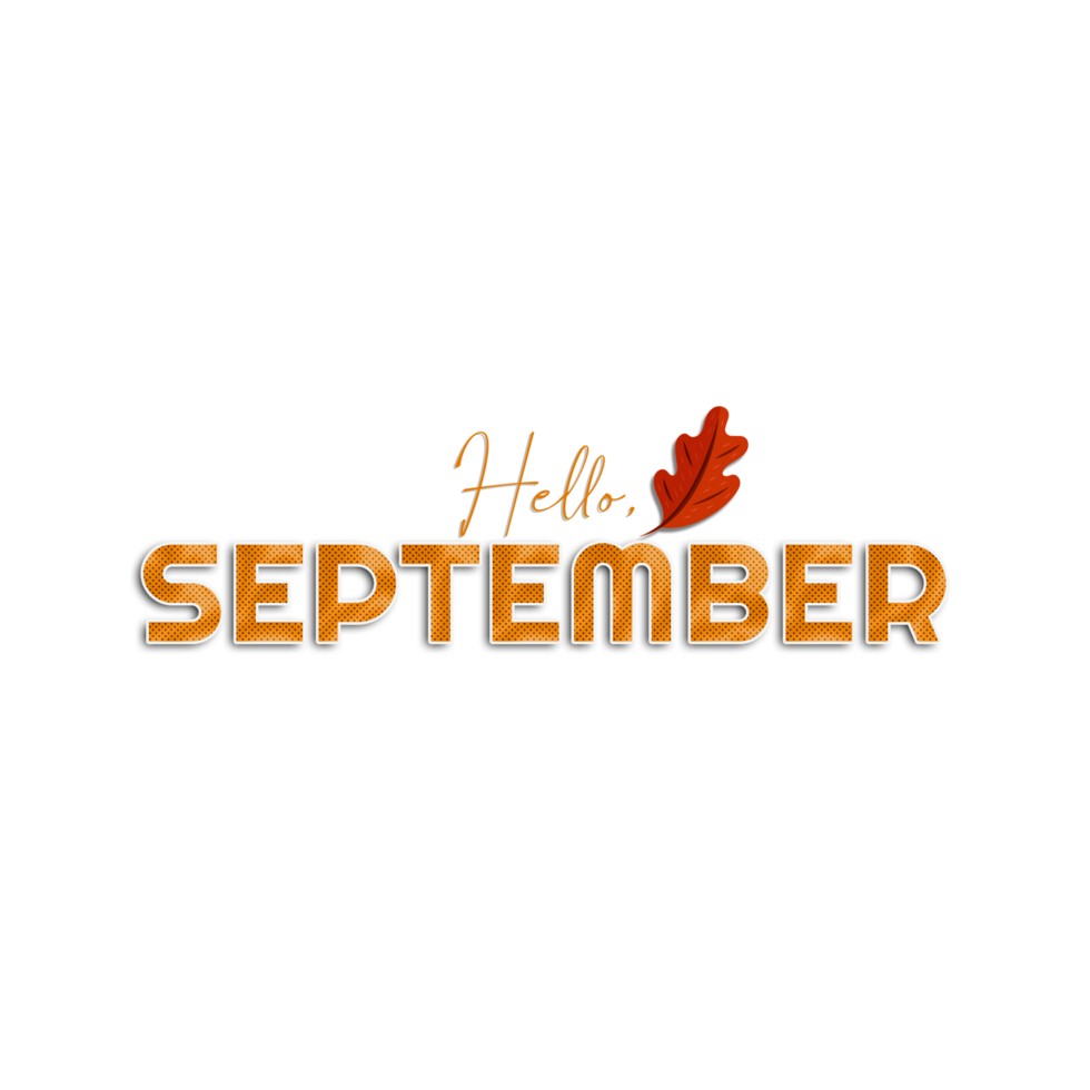 Hello Month of September png